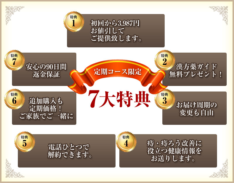 定期コース限定 ７大特典